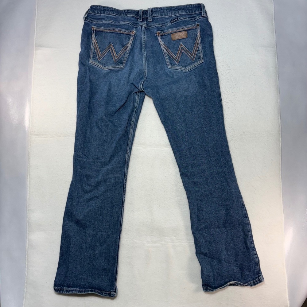Wrangler Retro Mens Slim Bootcut Jeans Blue Denim 34x32 112352975 - Picture 4 of 10